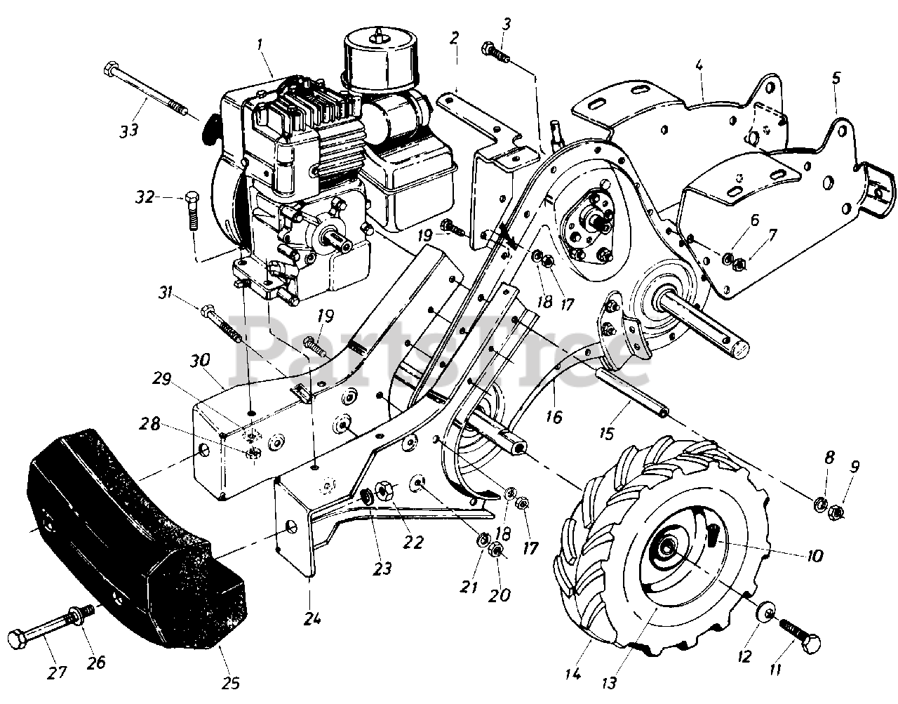 MTD 214307 MTD Tiller (1987) Rear Parts Lookup with Diagrams PartsTree