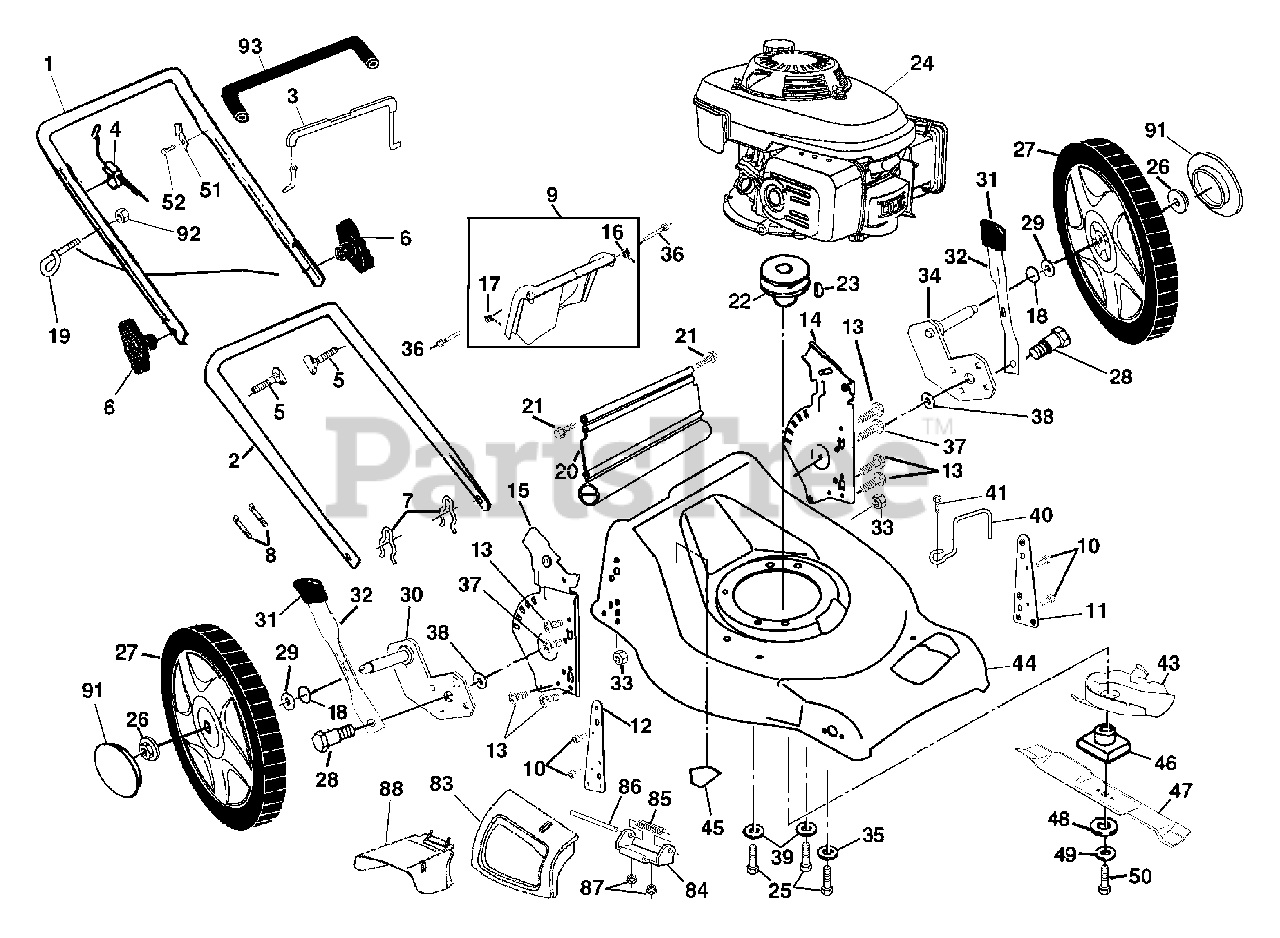 Husqvarna 5521 Ch 954223234 B Husqvarna 21 Walk Behind Mower 2003