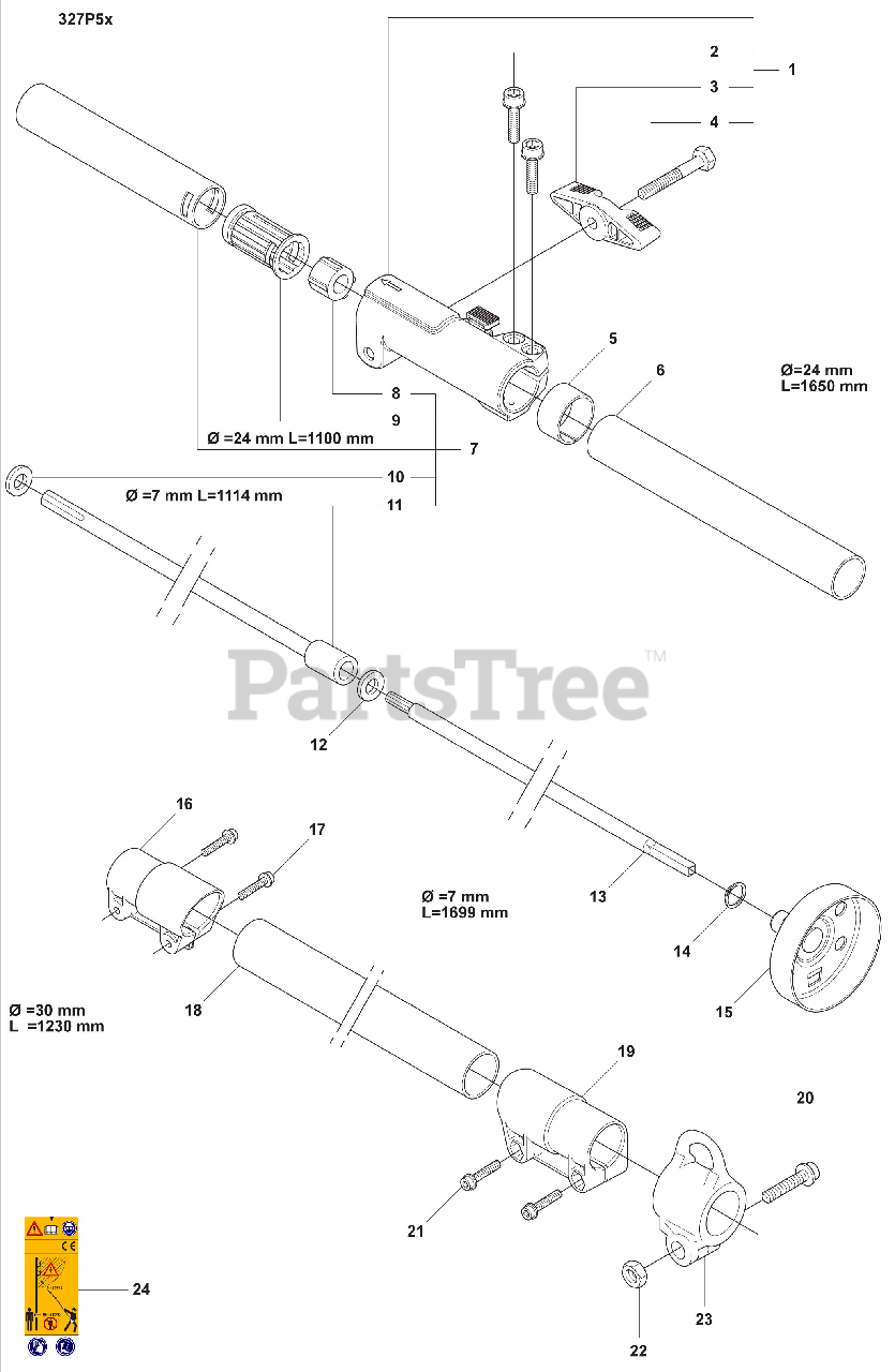 Husqvarna 525 P5S Parts Diagram For SHAFT v9306.1blu.de