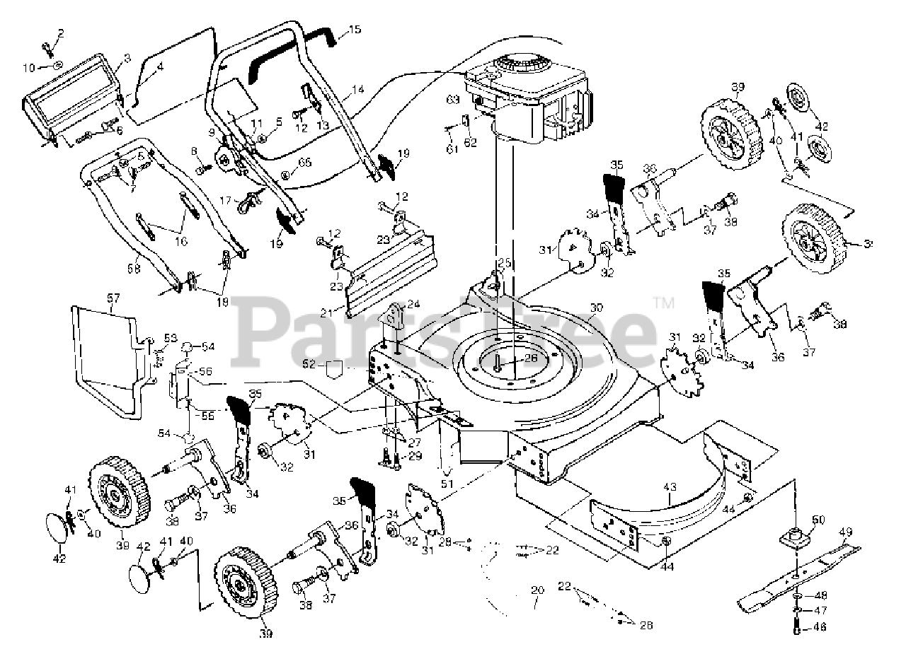 Husqvarna 51 D 954065701 A Husqvarna Walk Behind Mower 1994 07 20