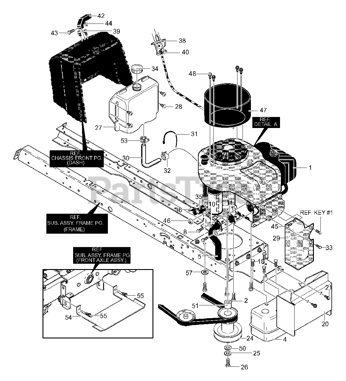Murray 42581x50D Murray 42" Lawn Tractor (2001) Engine And Control