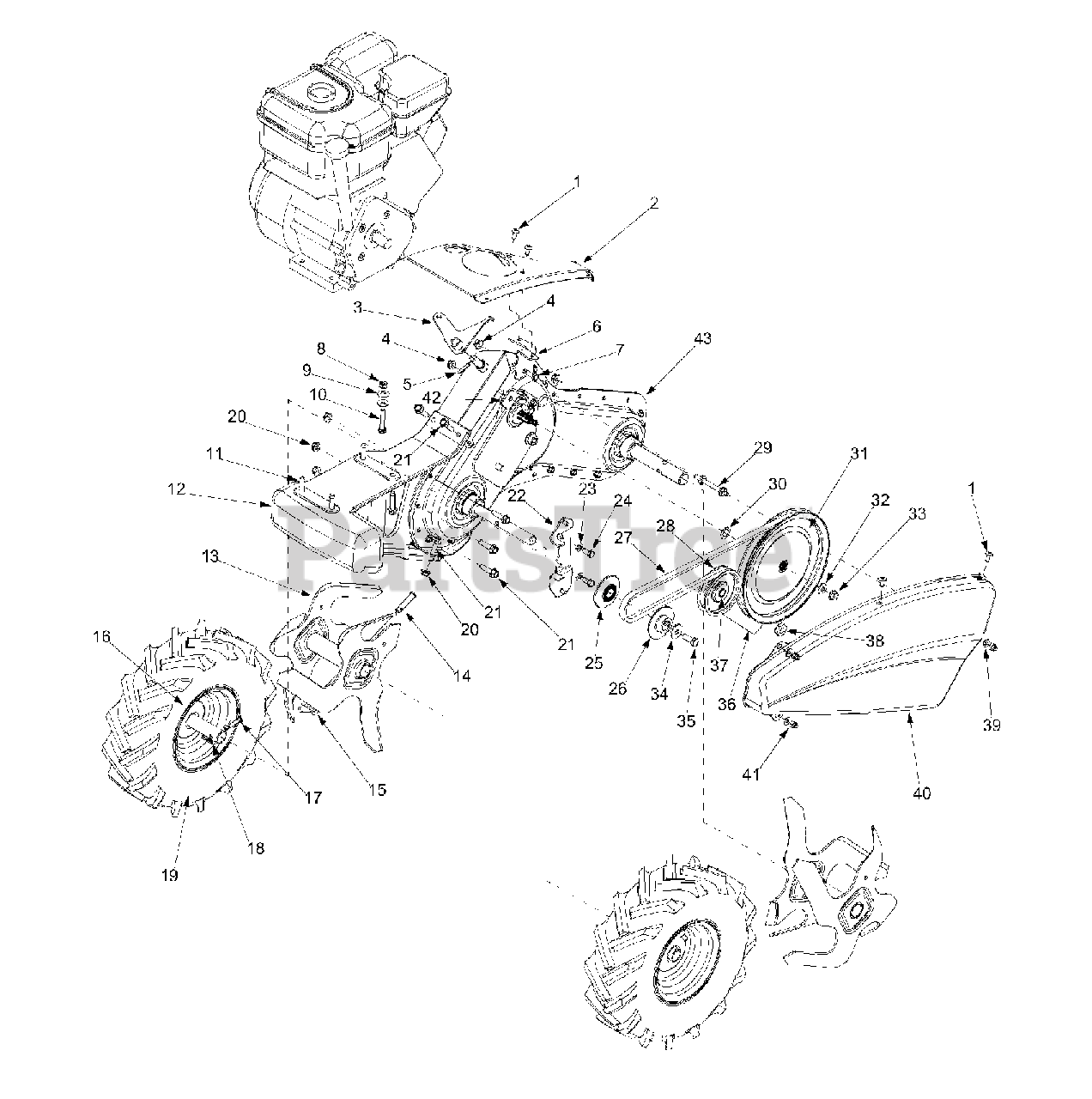 Yard machine sales tiller belt