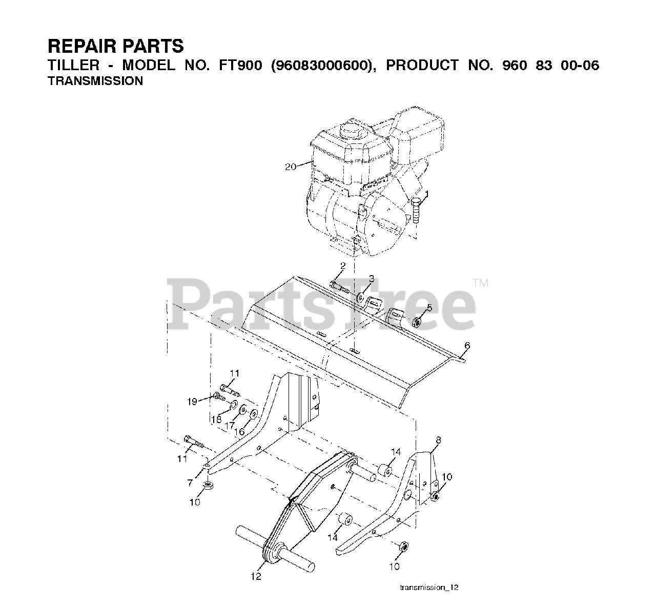 Husqvarna Ft 900 960830006 01 Husqvarna Front Tine Tiller 2010 12