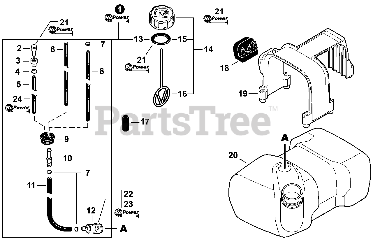 Echo PB770H Echo Backpack Blower Parts (SN P44914001001