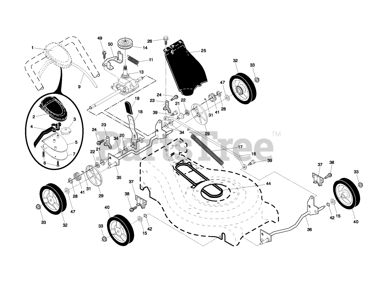 Husqvarna 7021 R Husqvarna 21 Walk Behind Mower 2009 01 Drive