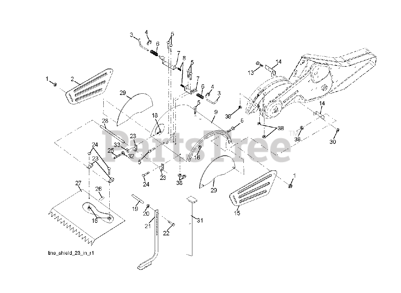 Husqvarna Drt 900 960930018 01 Husqvarna Rear Tine Tiller 2011 09