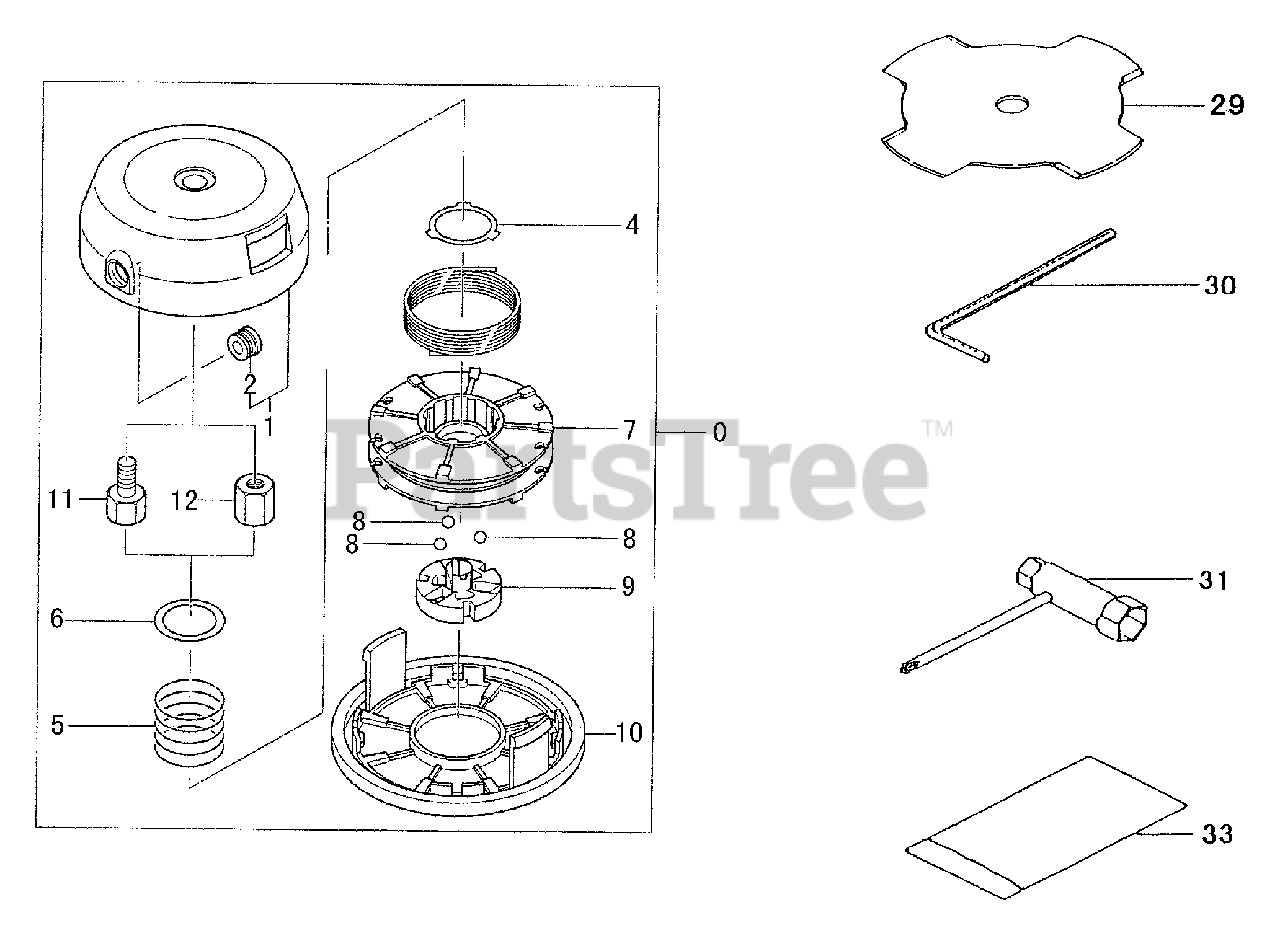 Tanaka TBC430PF Tanaka Brush Cutter Nylon Head, Tools Parts Lookup