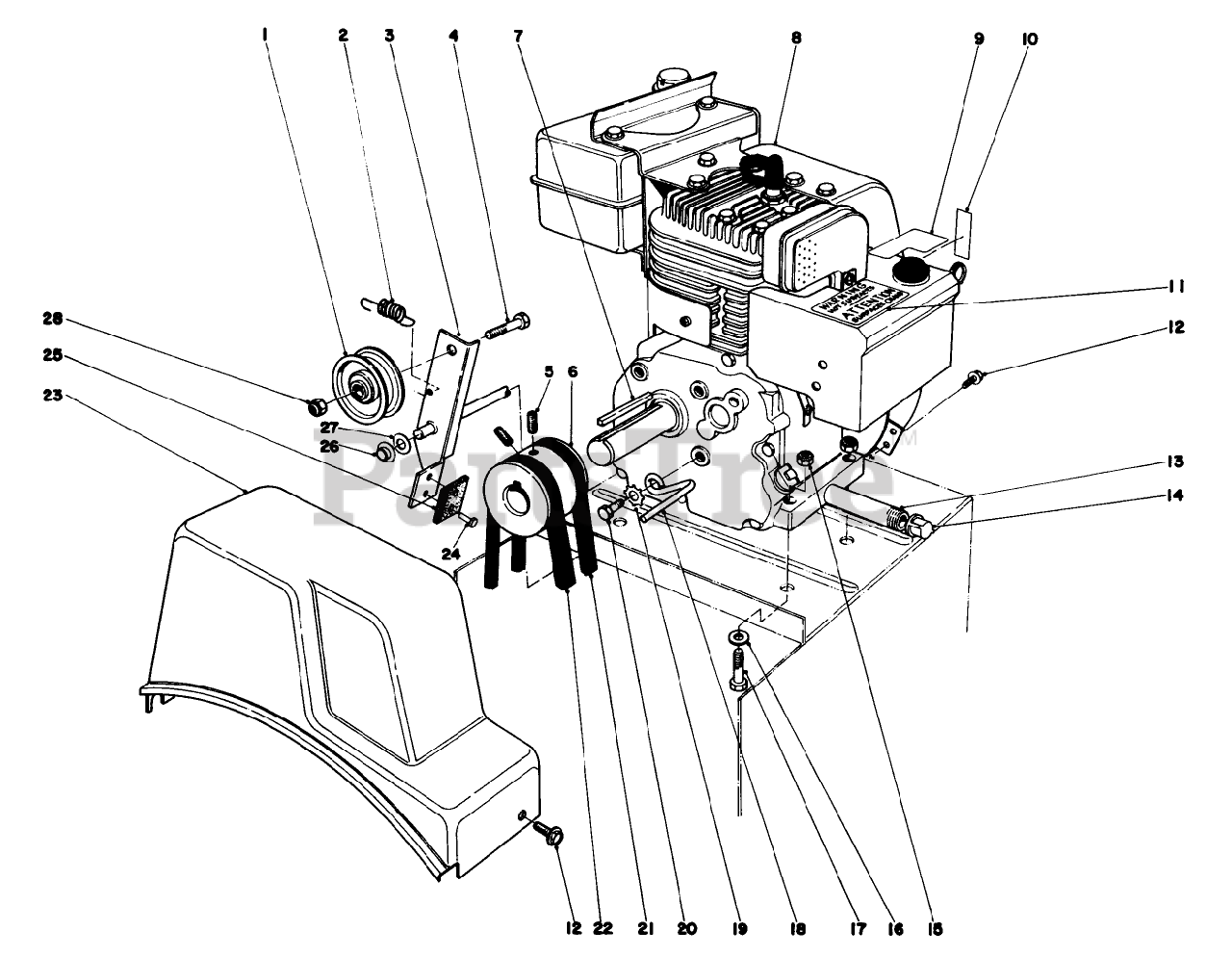 Toro 38240 (421) Toro Snow Thrower (SN 009000001 009999999) (1979