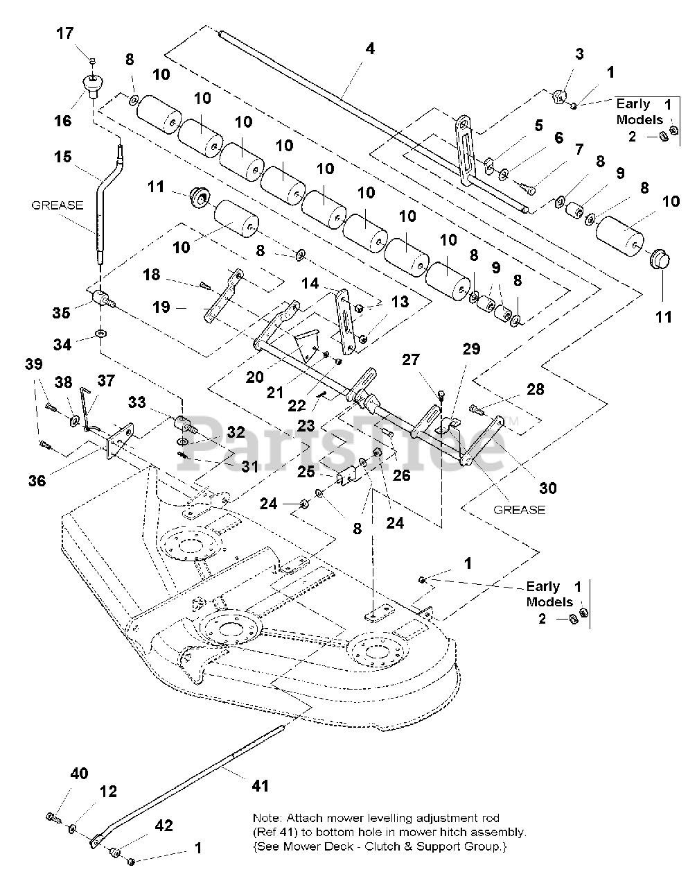 Simplicity 1692688 Simplicity 50" Mower Deck 50" Mower Deck Height