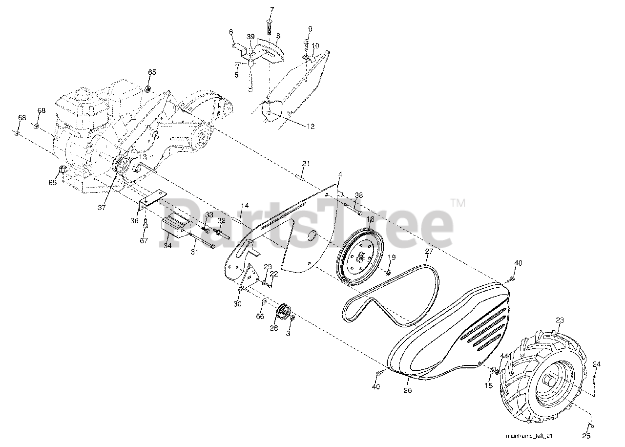 Husqvarna Rrt 900 960930009 00 Husqvarna Rear Tine Tiller 2009 04