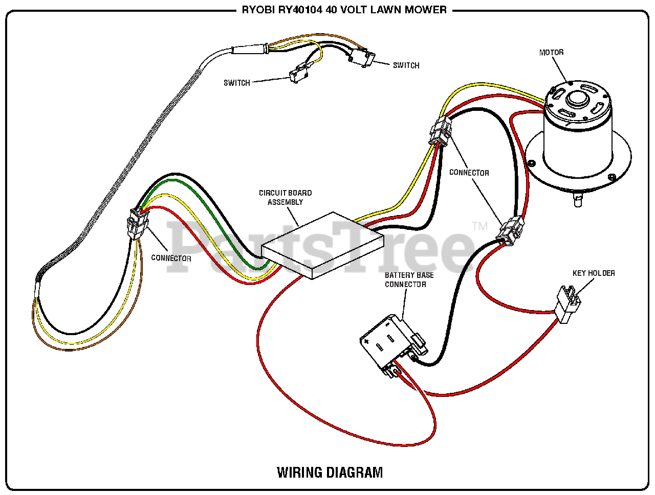Ryobi 40v Lawn Mower Parts Diagram
