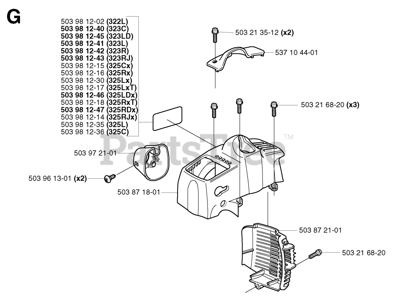 Husqvarna 325 RXT Husqvarna String Trimmer (200201) COVER Parts