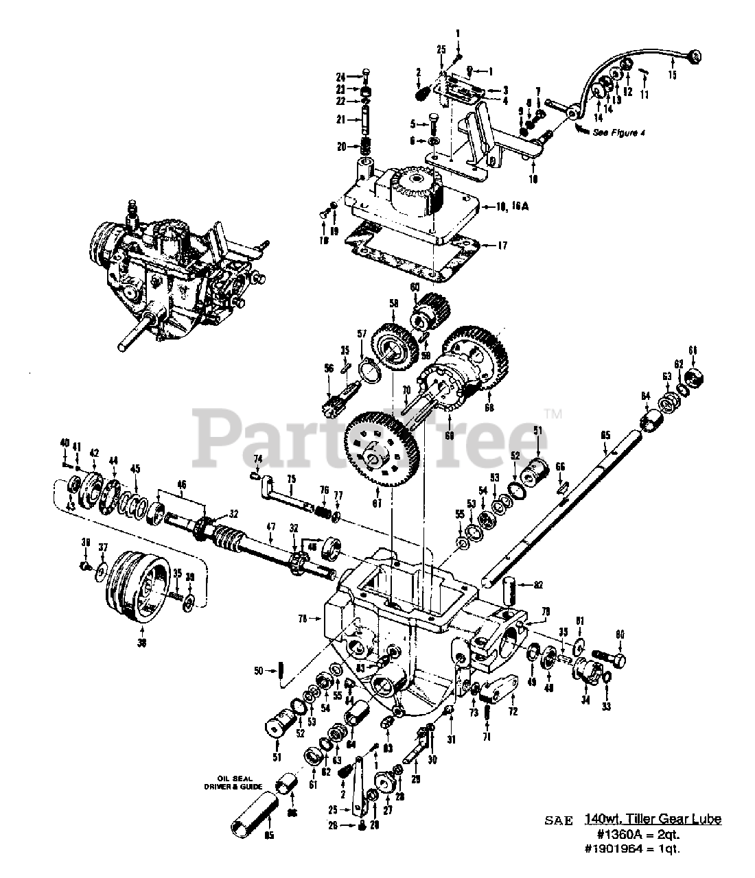 Wheel horse top tiller parts