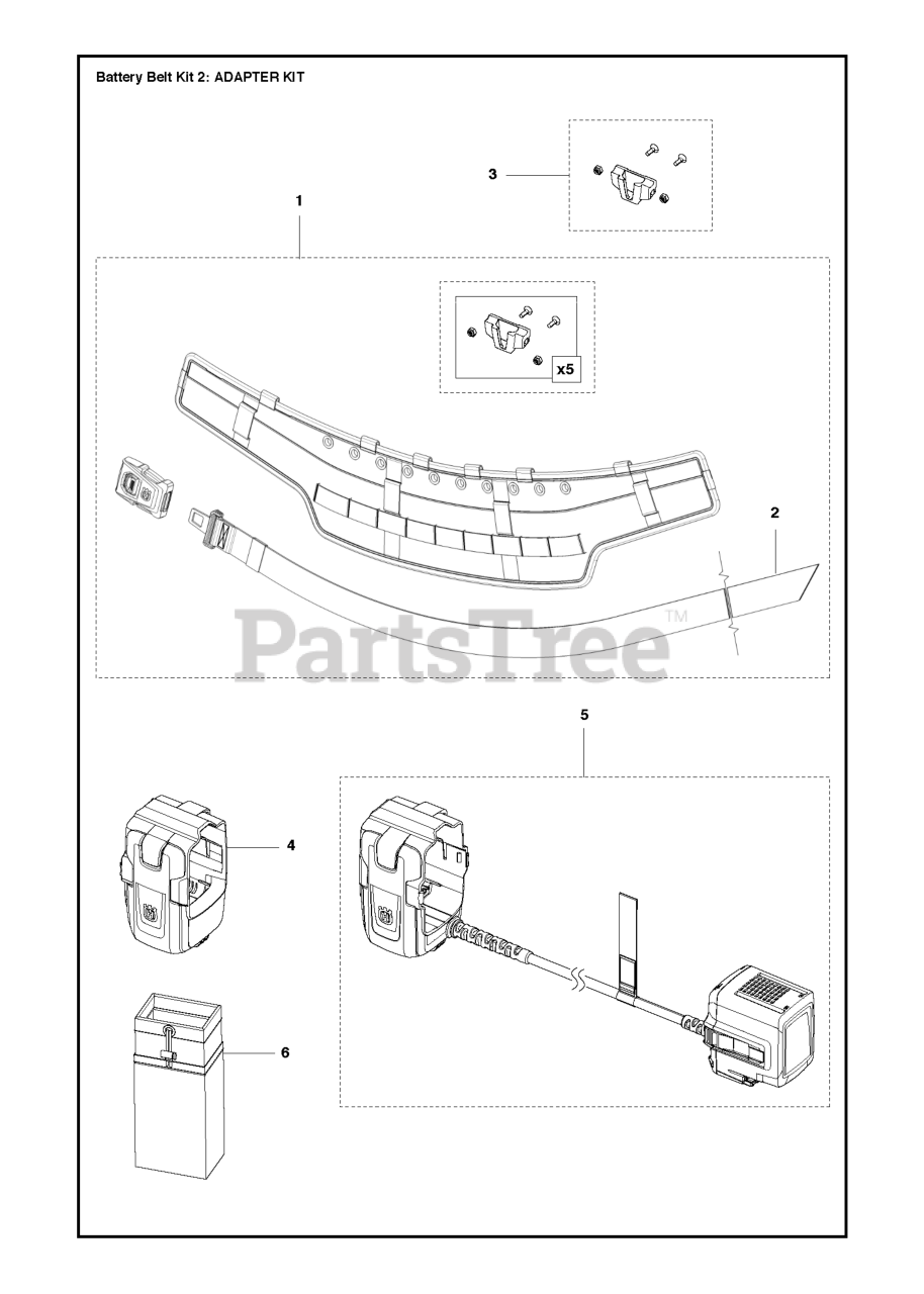 Husqvarna 590776701 Husqvarna Tool Belt (201711) ADAPTER KIT Parts