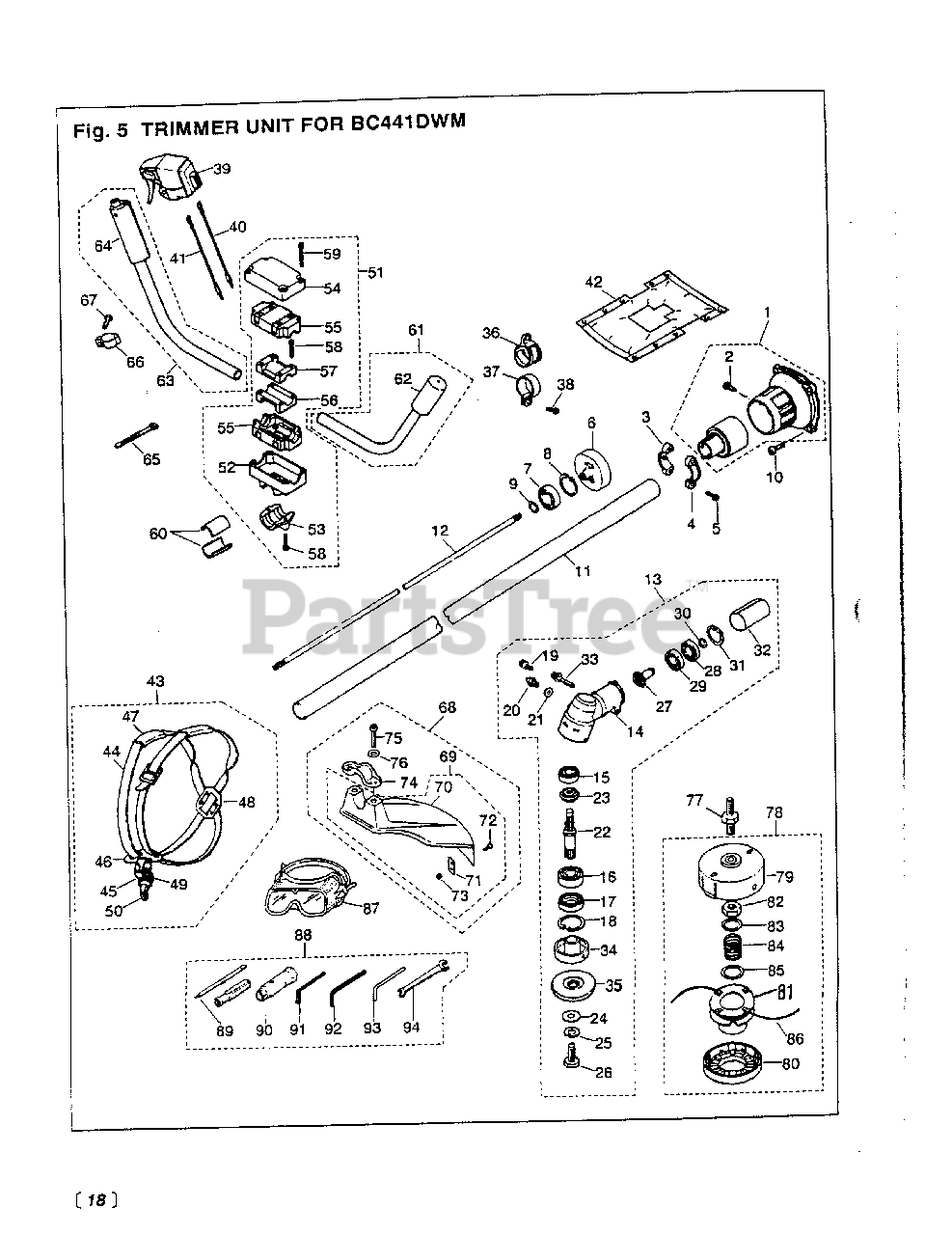 redmax brush cutter parts