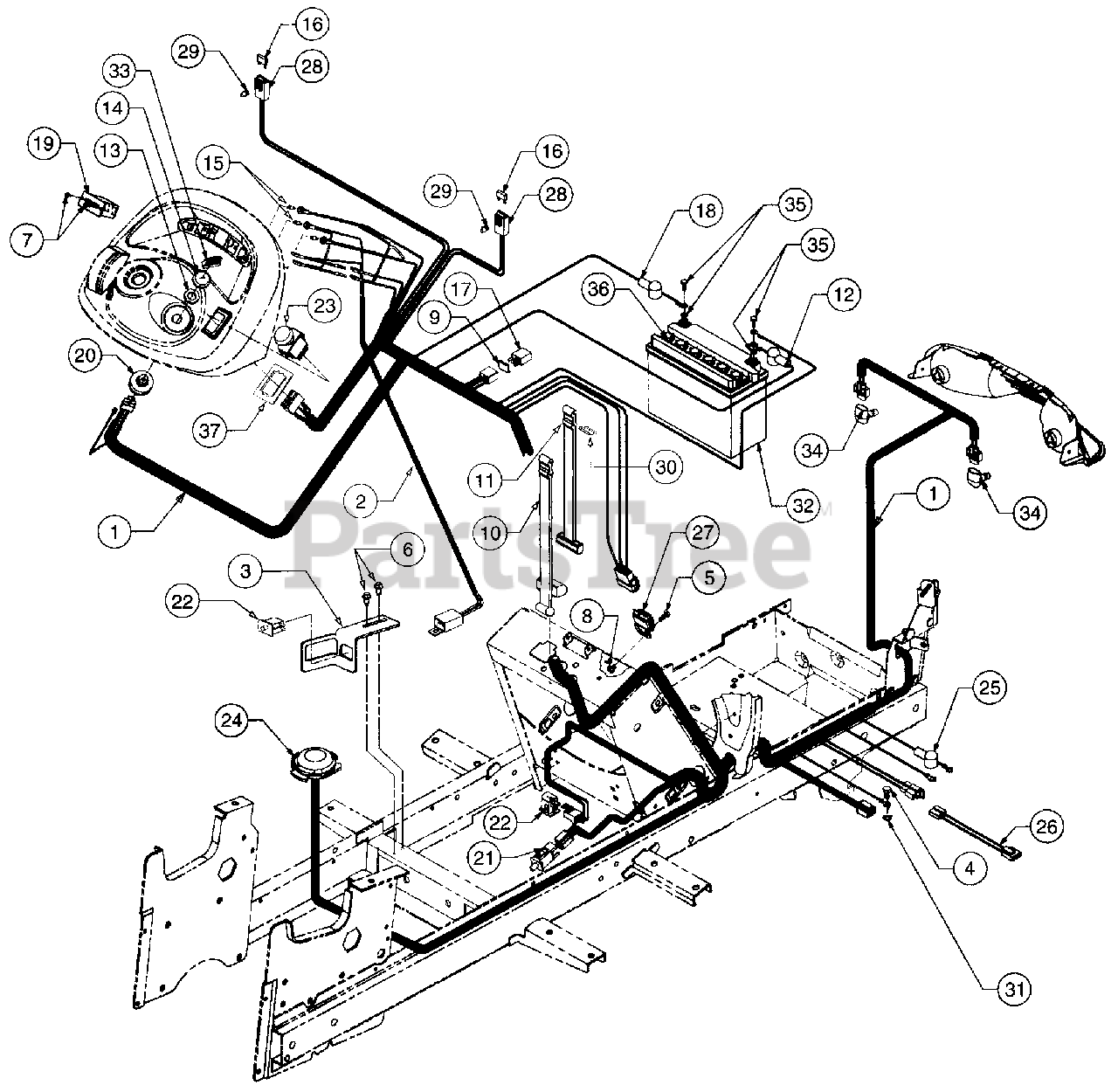 Cub Cadet 2130 Wiring Diagram from www.partstree.com