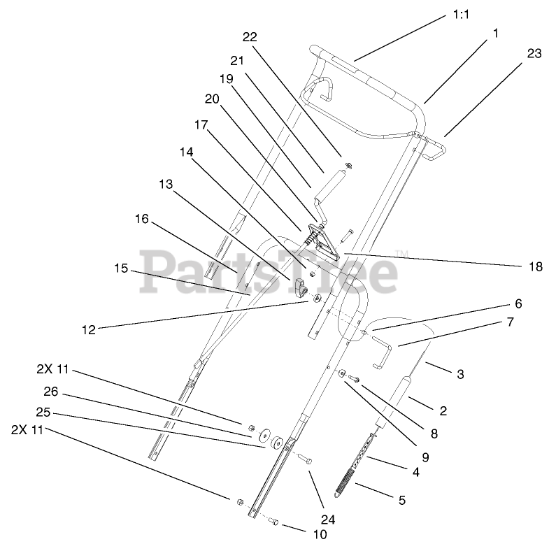 Toro 38518 (CCR 3650) Toro 20" GTS Snow Thrower (SN 230000001