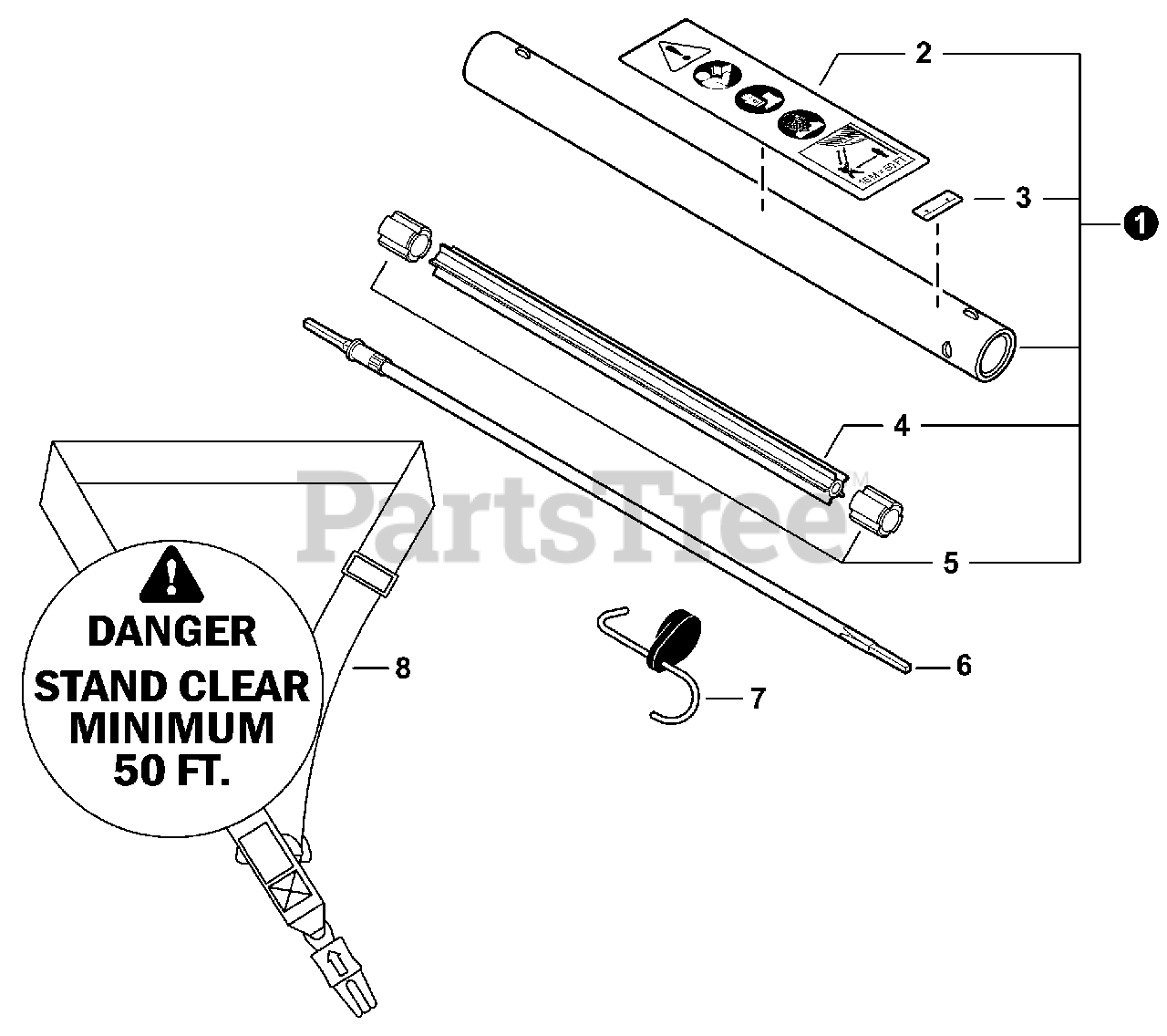 Echo 99944200640 - Echo Mid-reach Hedge Trimmer Attachment