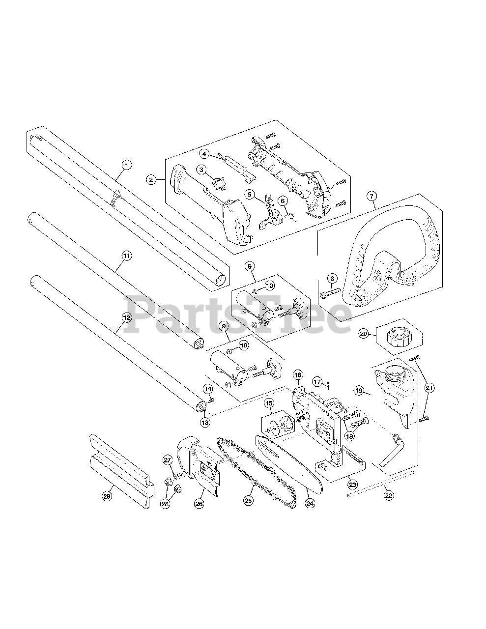 Remington RM 2599 (41ADPS1C983) Remington Pole Saw General Assembly