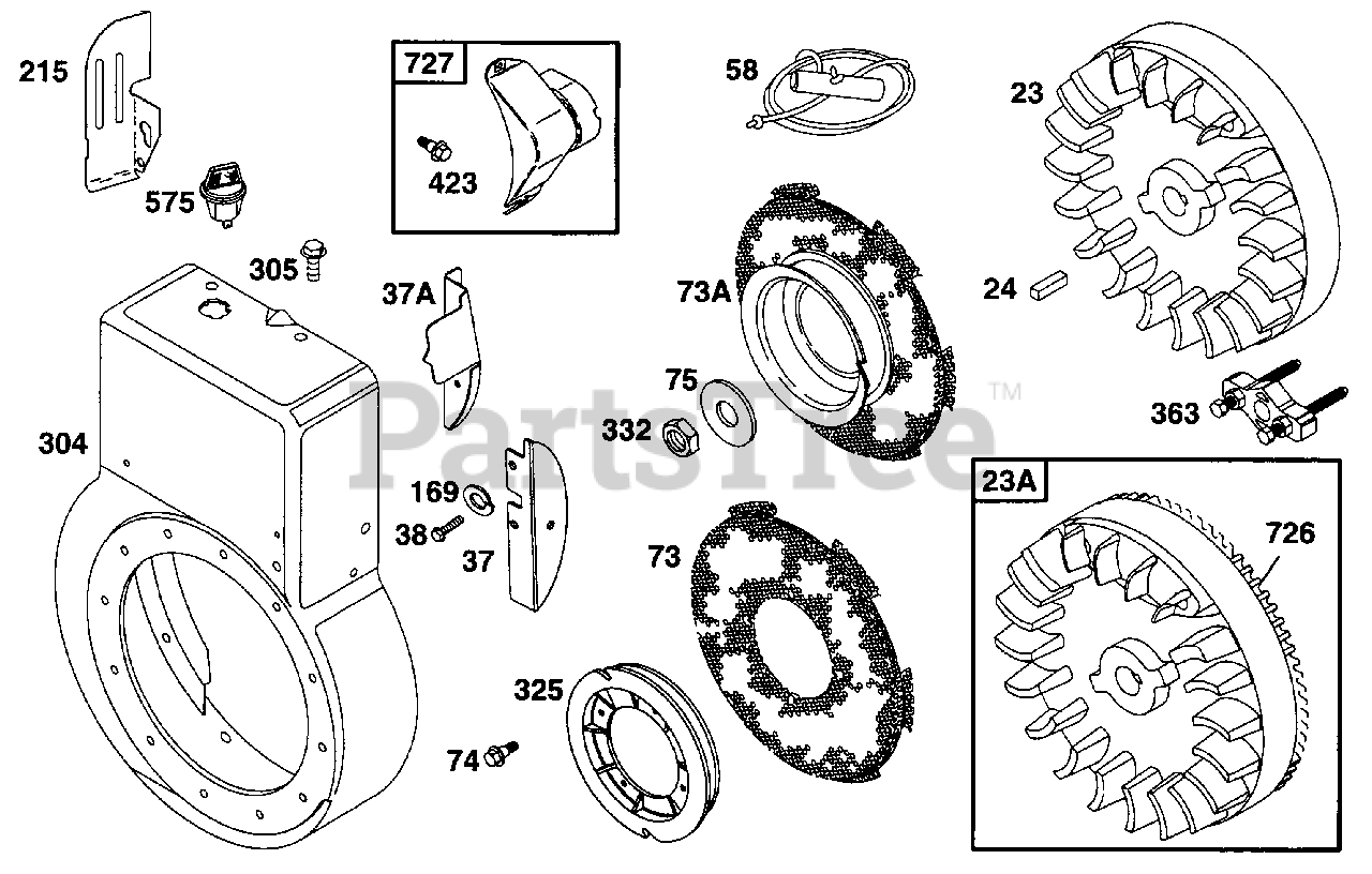 Briggs & Stratton 195422113201 Briggs & Stratton Horizontal Engine