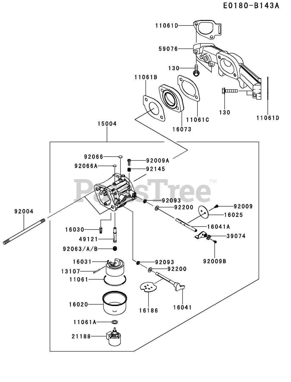 Kawasaki FR691VCS29 Kawasaki Engine CARBURETOR Parts Lookup with