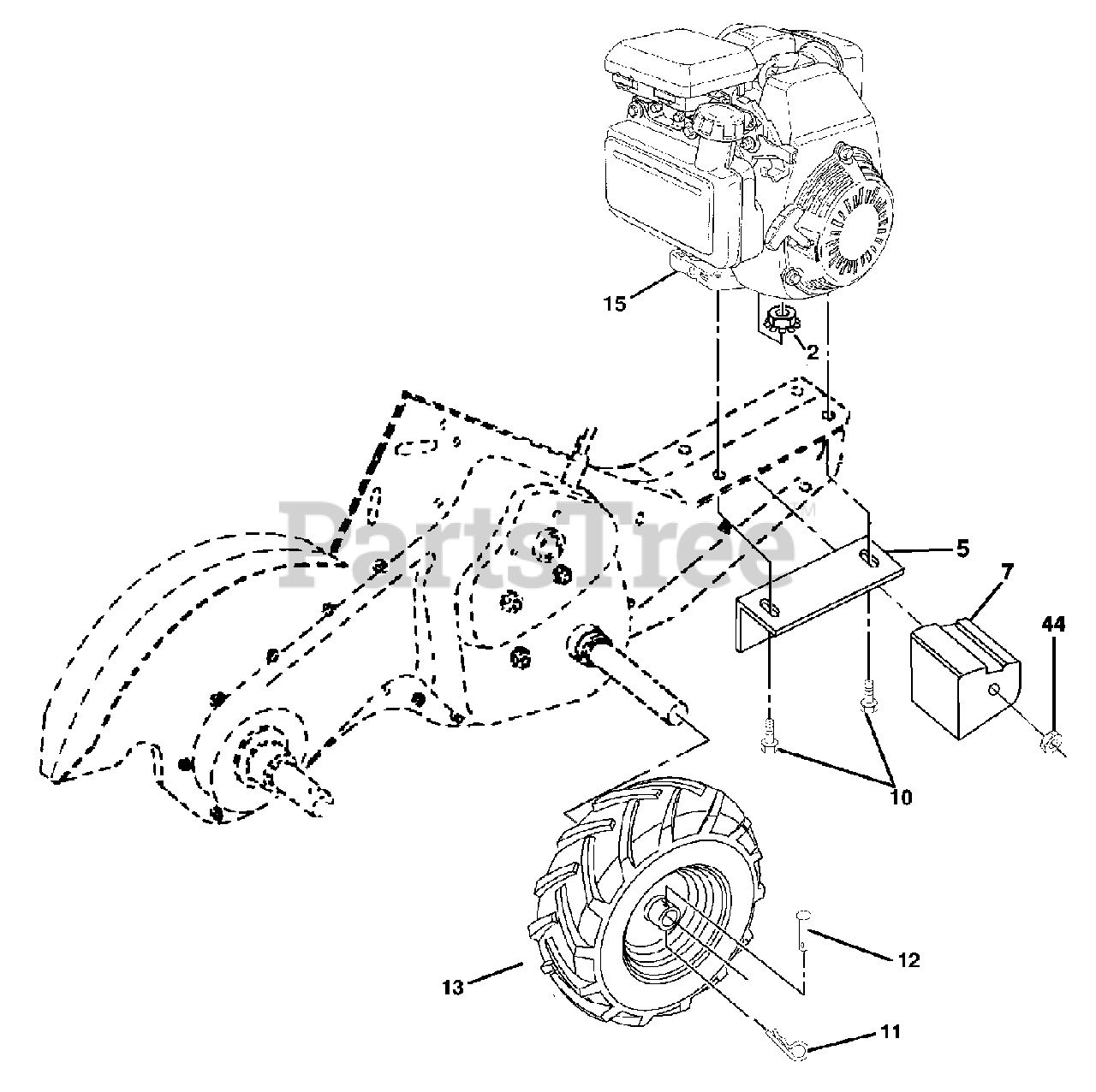 Husqvarna Rear Tine Tiller Parts Diagram