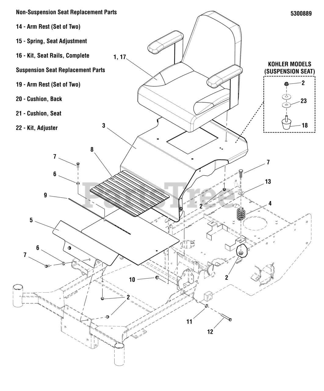 Snapper pro sales suspension seat