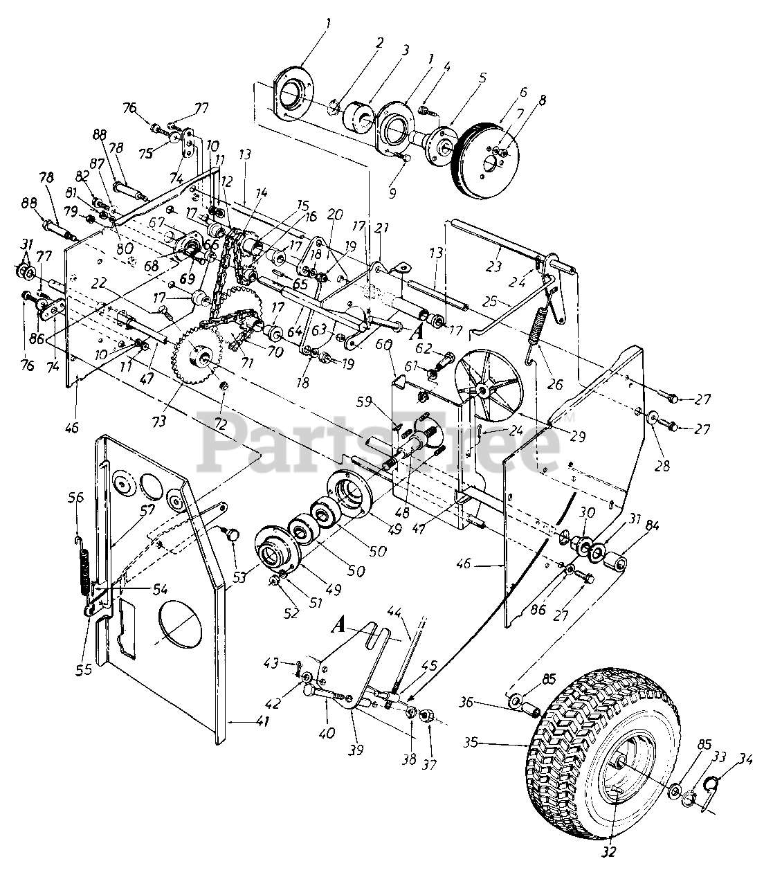 MTD Parts on the Parts Diagram for 149-852-023 - MTD Snow ...