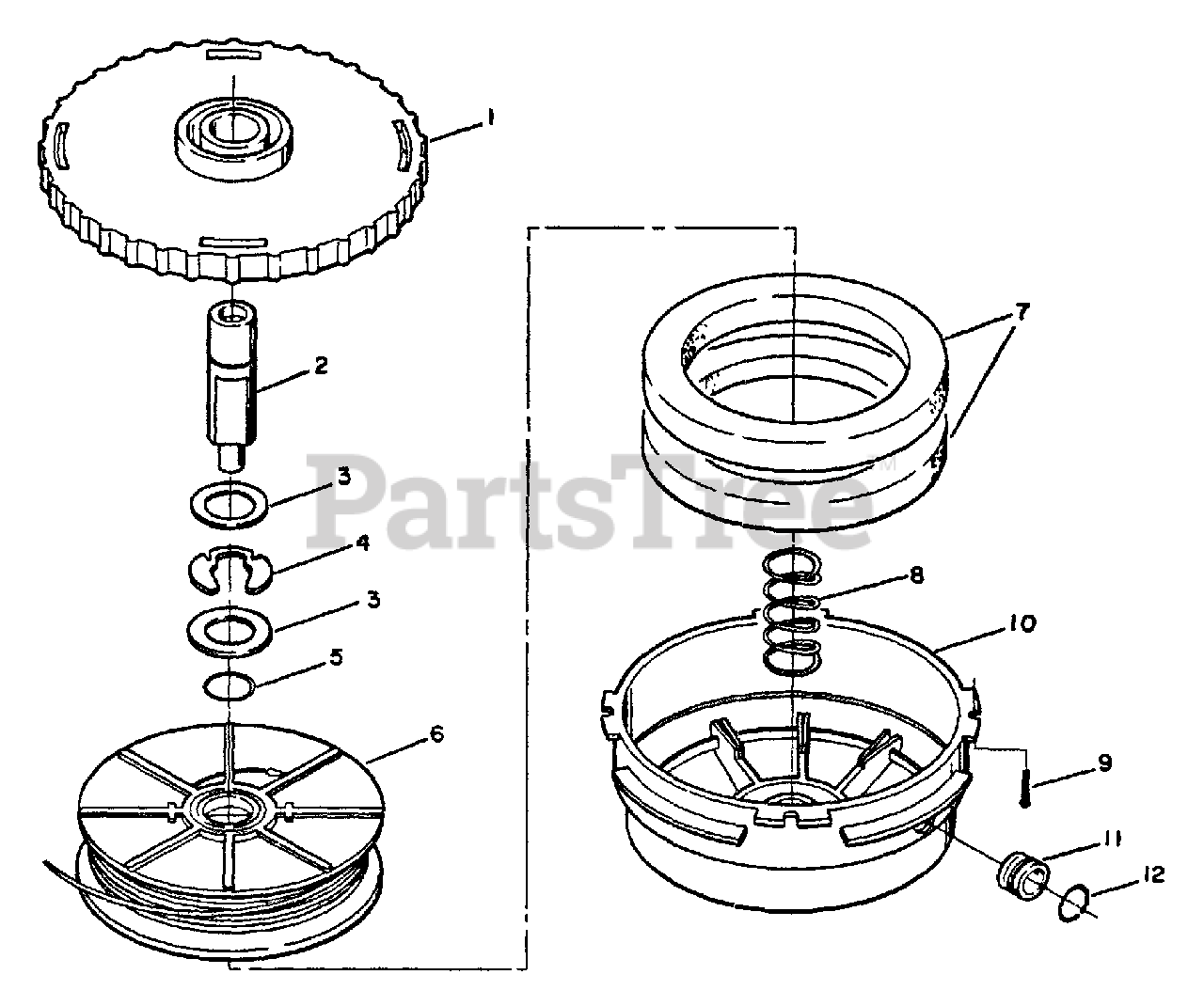 Echo SRM210 E Echo String Trimmer Line Head Parts Lookup with