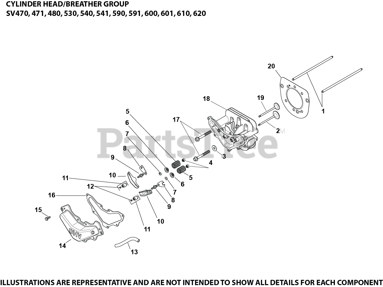 Kohler SV5903220 Kohler Courage Single Engine, Made for MTD, 19hp