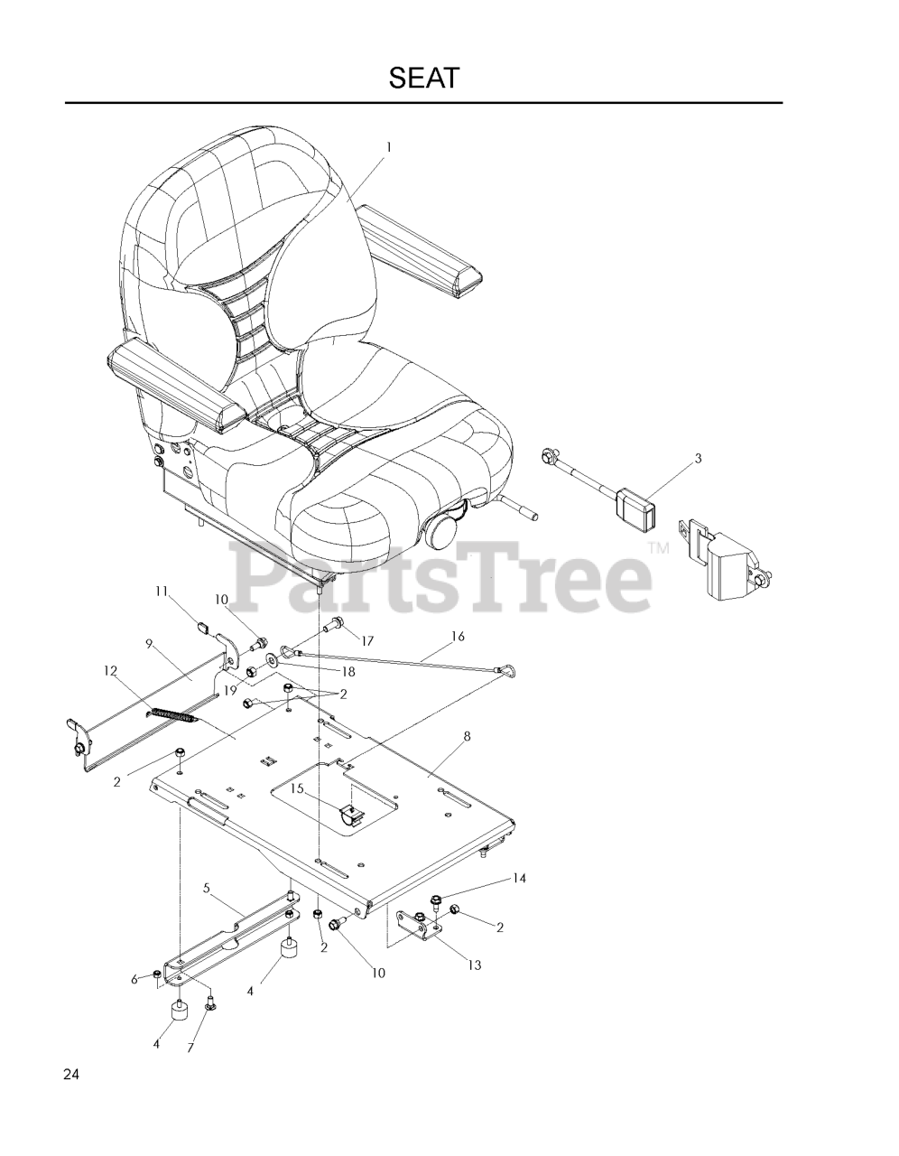 Husqvarna LZ 25 (968999772) Husqvarna ZeroTurn Mower (200805) SEAT