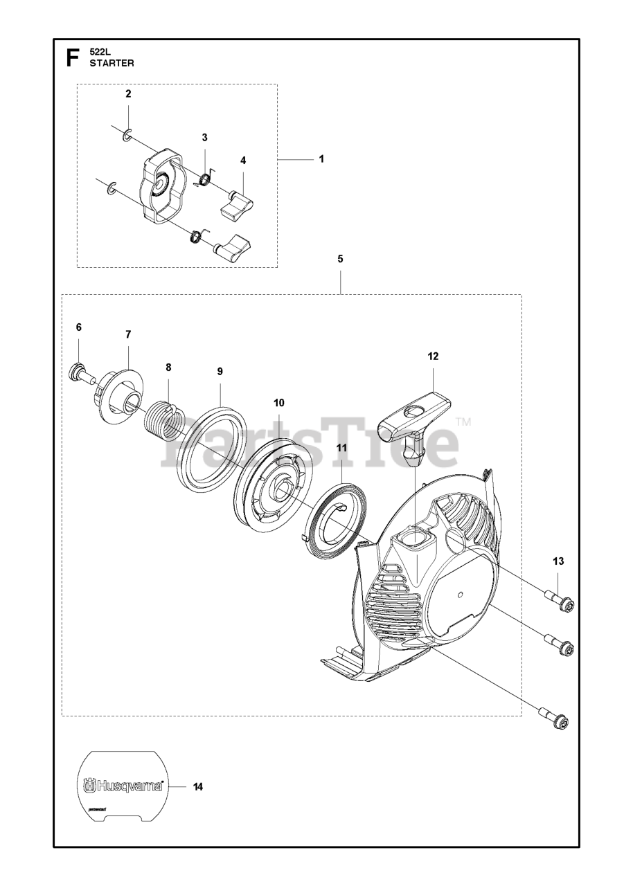 Husqvarna 522 L Husqvarna Brush Cutter (SN 20154000001 20154000000