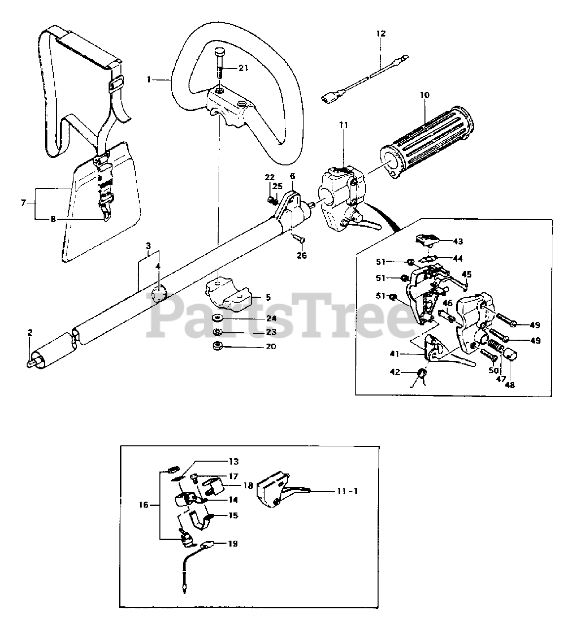 Tanaka TBC262 Tanaka Brush Cutter Handle Parts Lookup with Diagrams