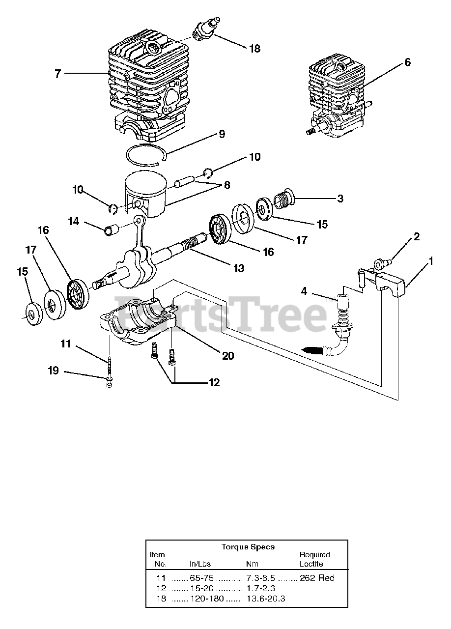 Homelite UT10926 Homelite Ranger 16" Chainsaw, 33cc Engine Internal