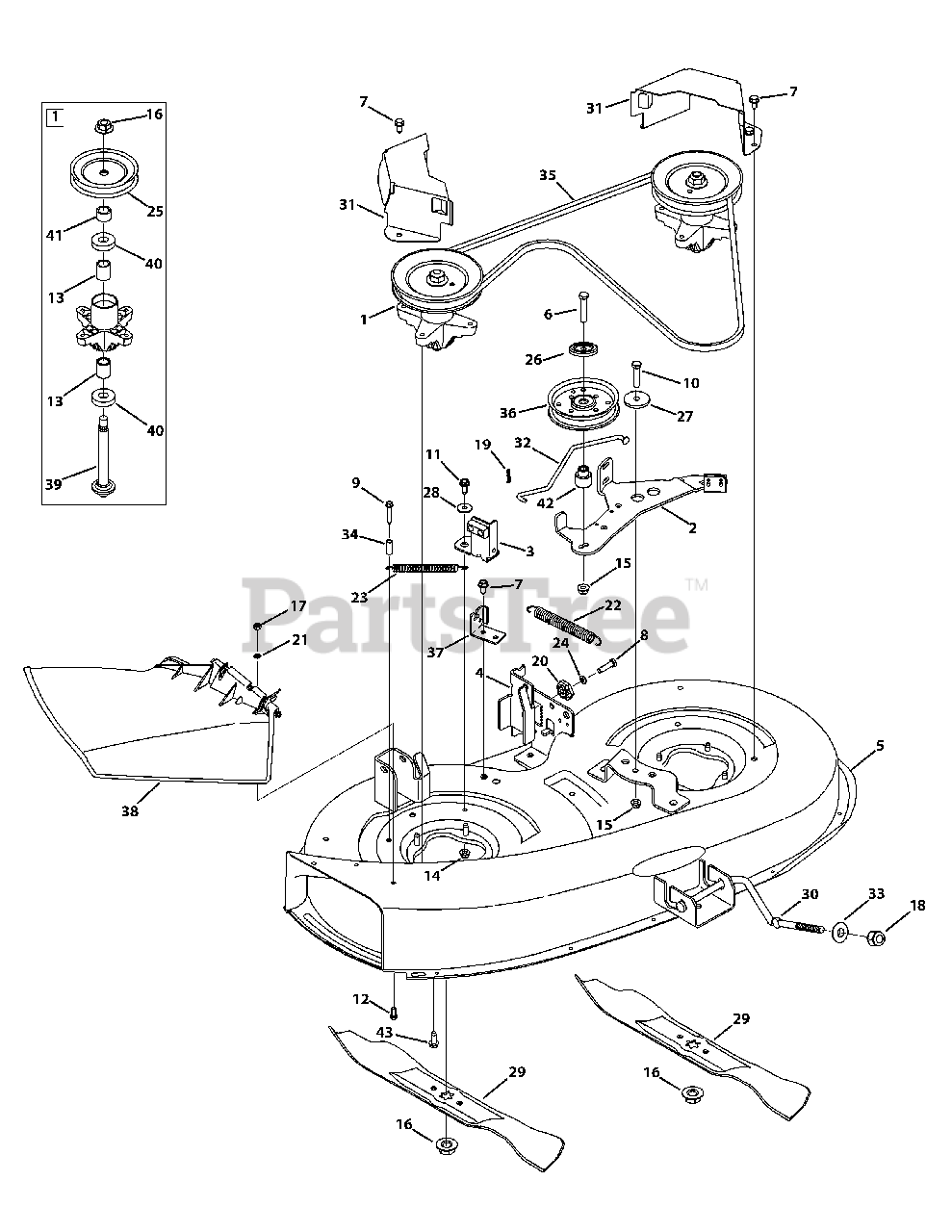 Murray Riding Mower Deck Belt Diagram / Murray 46 Inch Cut Lawn Tractor