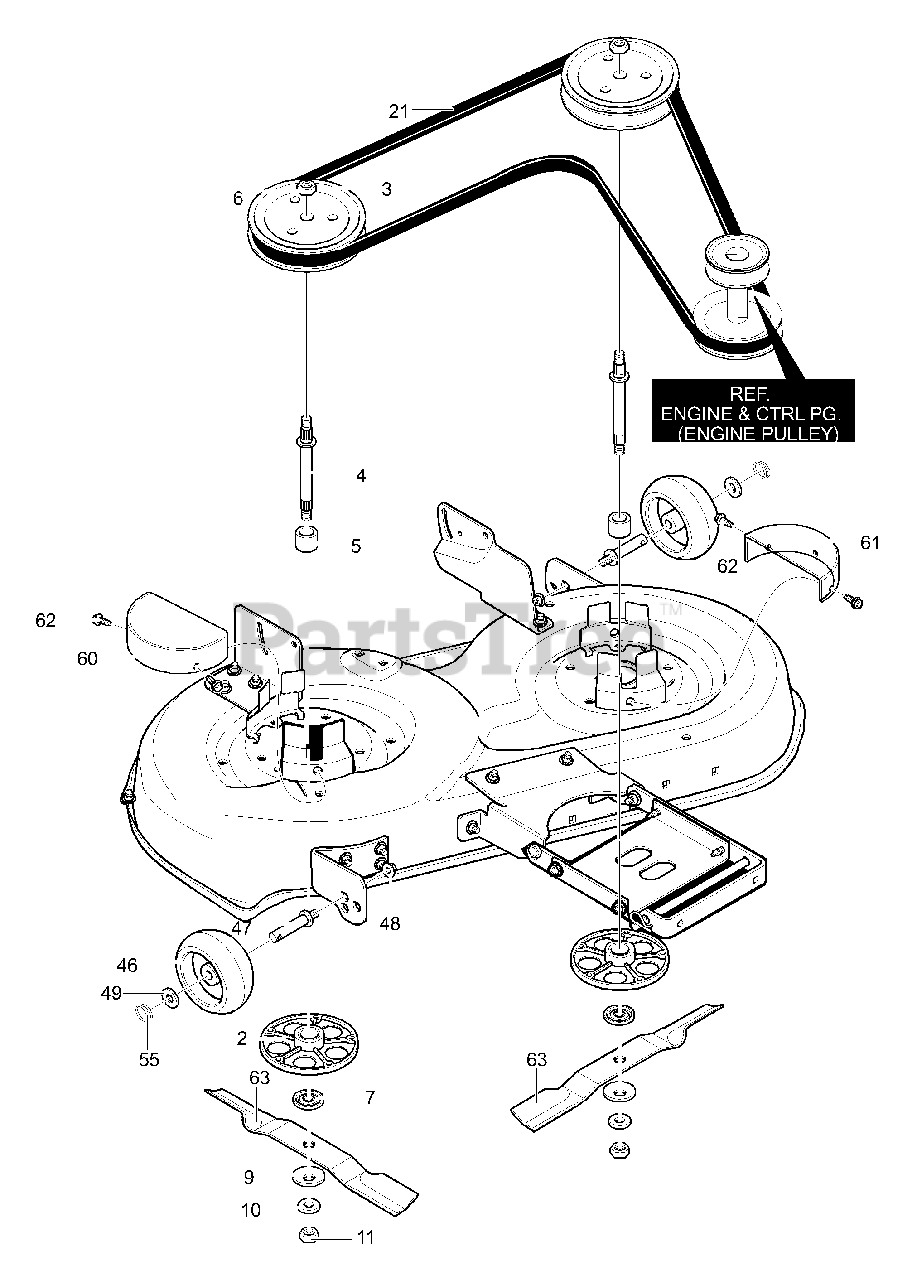 Murray 42587x50D - Murray 42" Lawn Tractor (2001) Deck Assembly (part 3