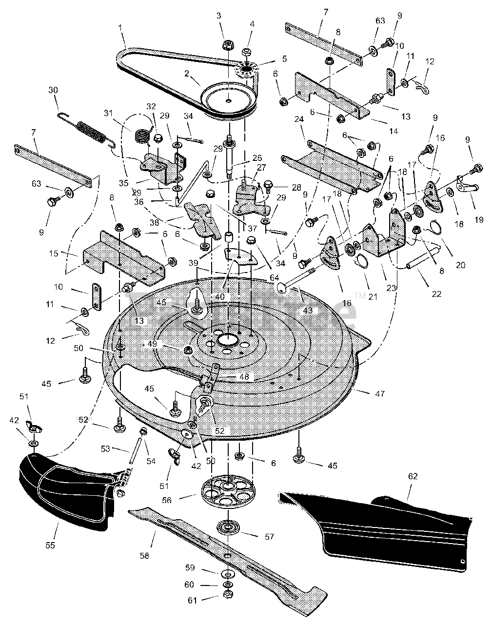 Yard King 309306x89A Yard King 30" RearEngine Riding Mower (2001) Mower Housing Parts Lookup