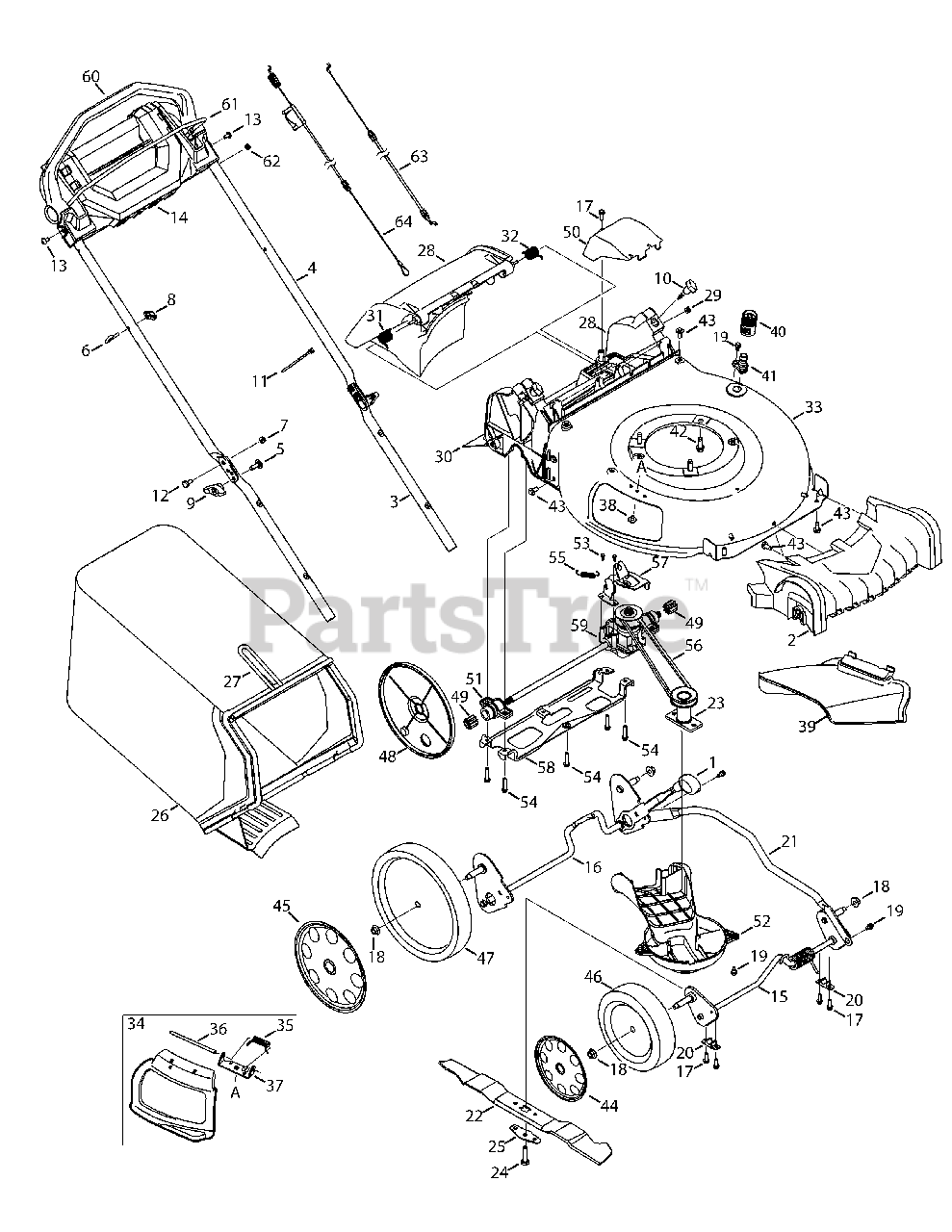 TroyBilt TB 370 (12ABD35U766) TroyBilt WalkBehind Mower (2014