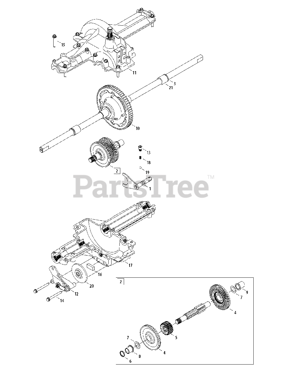 Craftsman lt2000 top transmission