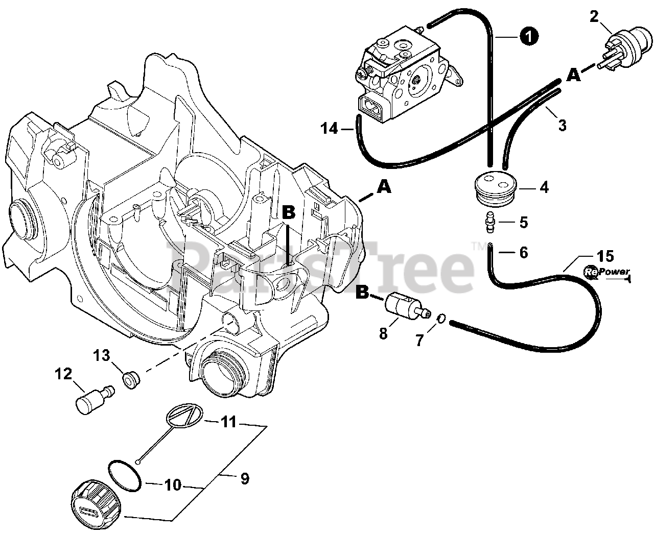 Echo CS310 Echo Chainsaw (SN C23926001001 C23926999999) Fuel