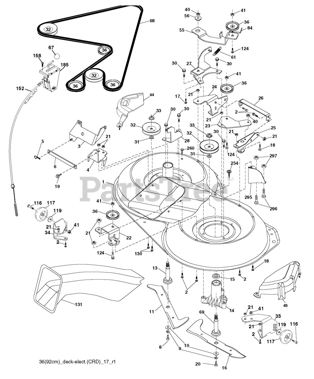 Easyboost Mozzo Albero Portalama Supporto 6 Punte Per Trattorino Rasaerba Per Husqvarna AYP 165579 532165579 532181858 583118301 Per Bestgreen Jonsered Poulan