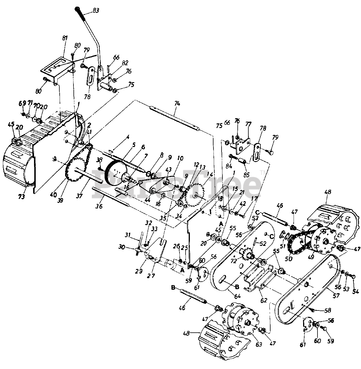 MTD 311552000 MTD Snow Thrower (1991) Parts Parts Lookup with