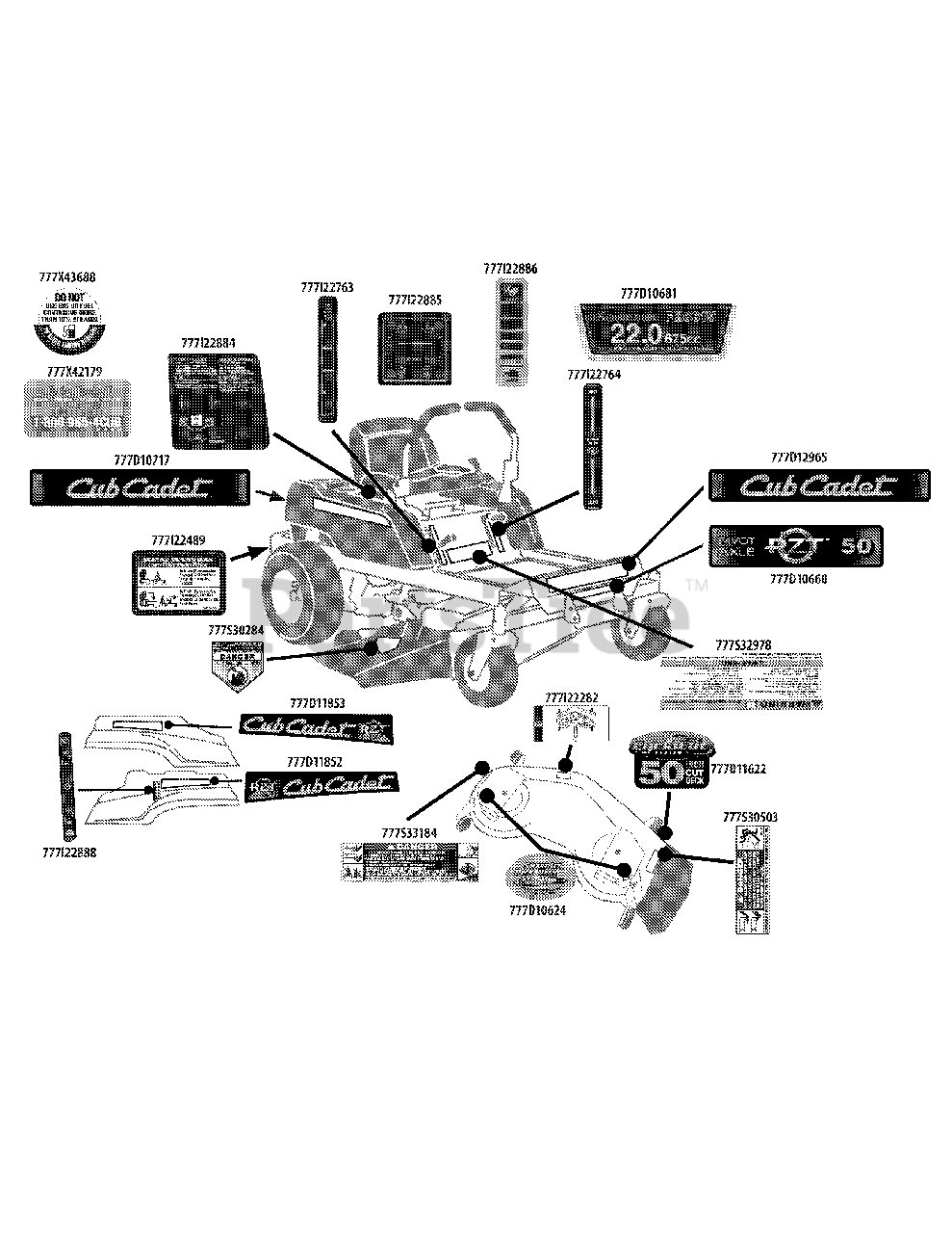 Rzt 50 Cub Cadet Parts Diagram