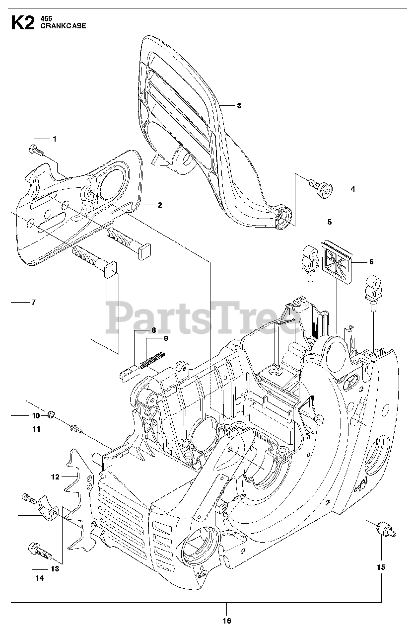 Husqvarna 455 RANCHER Husqvarna Chainsaw (201301) CRANKCASE Parts