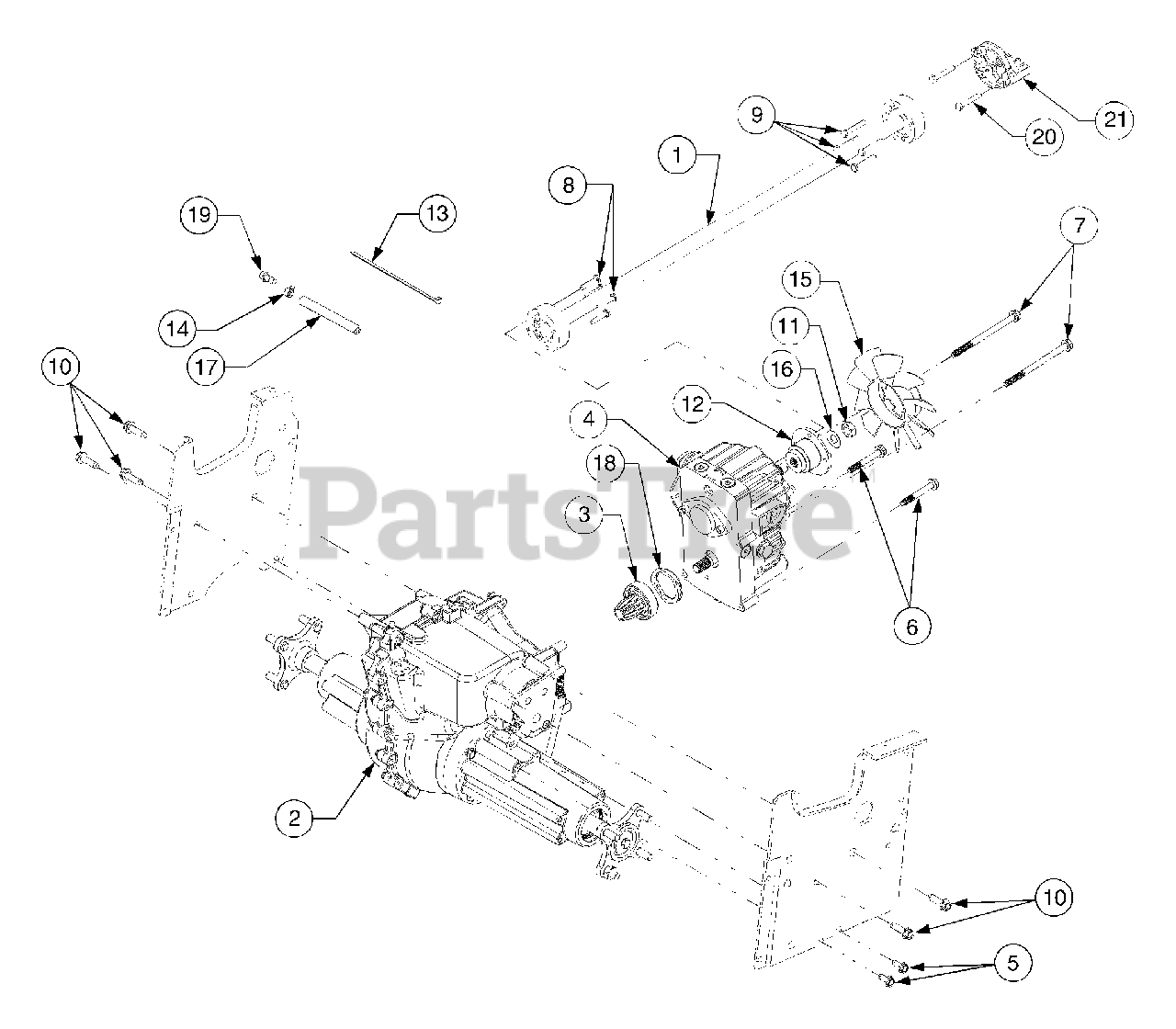 Cub Cadet 2166 (13A214G100) Cub Cadet Garden Tractor Drive Line