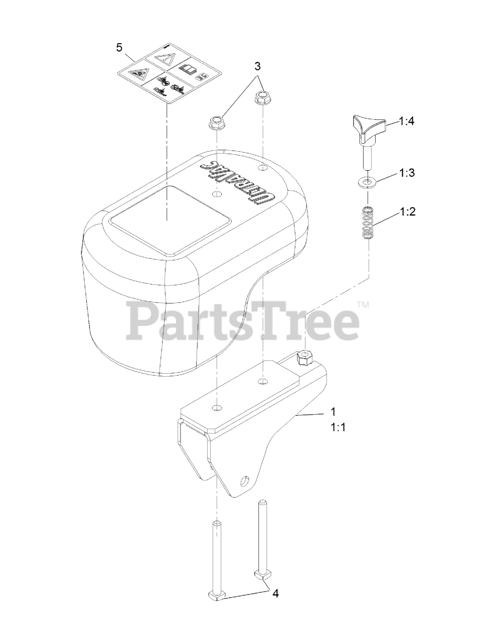 Exmark LZUV3B Exmark Ultra Vac Triple Bagger for Lazer Z Mower (SN