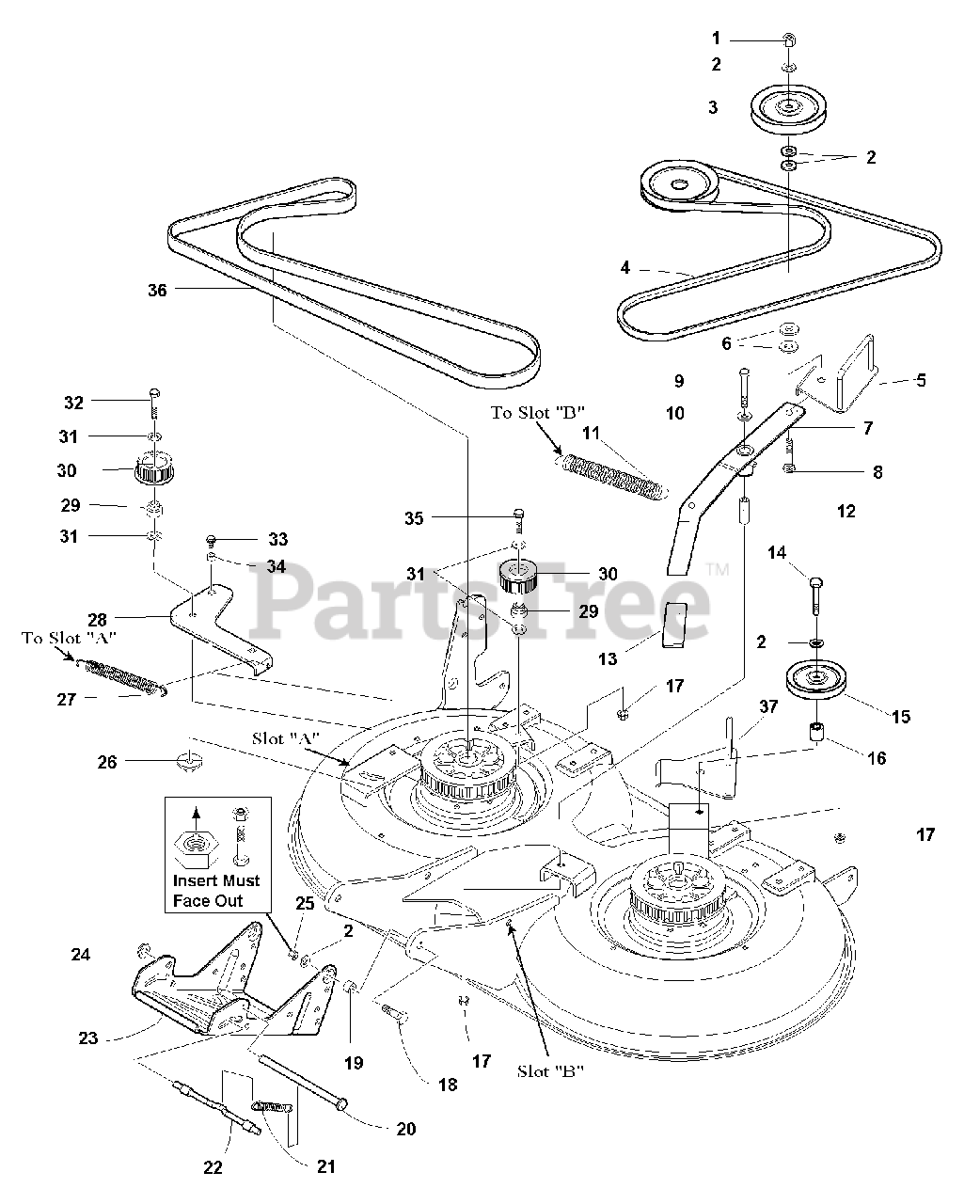 Simplicity 1693533 - Simplicity Regent 40" Lawn Tractor, 17hp 40" Mower Simplicity Regent Mower Deck Belt Diagram