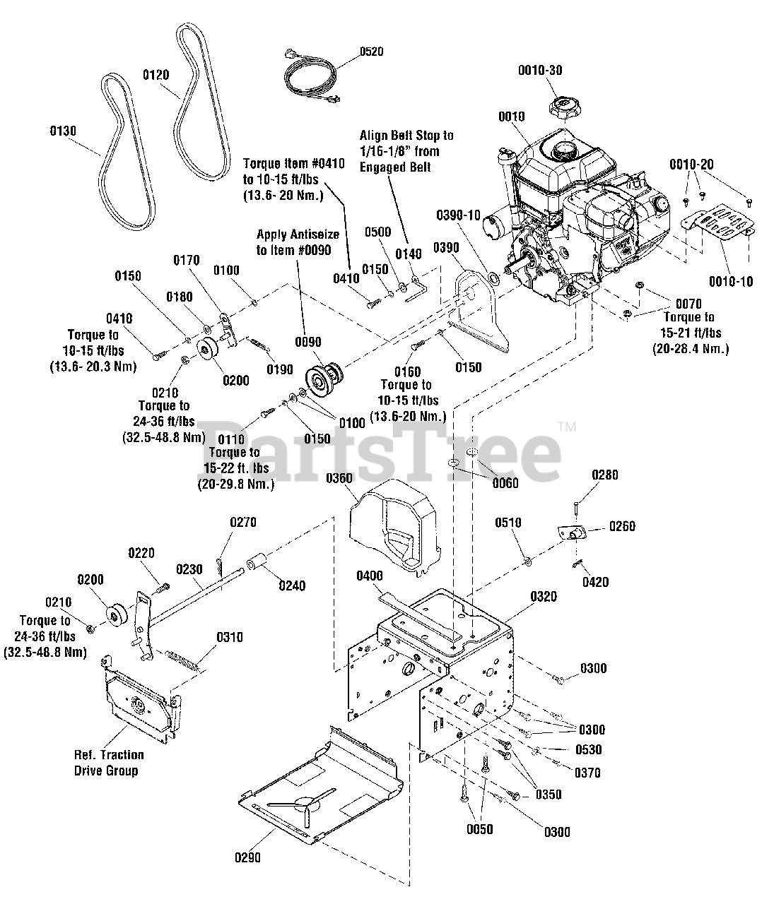 Murray 824EX (1696123) Murray 24" Snow Thrower (2011) Engine Group