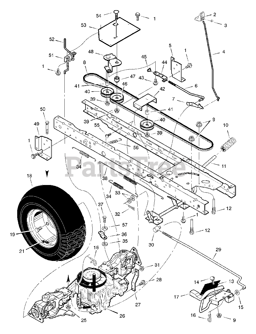 Yard King 468600x43A Yard King 46" Lawn Tractor (2004) Motion Drive