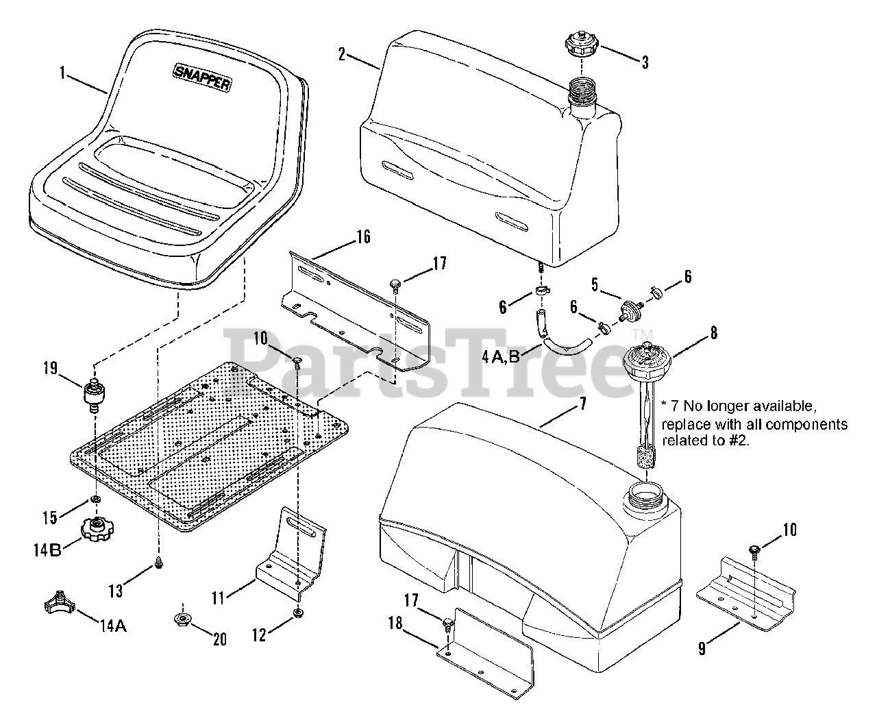 Snapper 30087 (81890) Snapper 30" RearEngine Riding Mower, 8hp Fuel Tank & Operator's Seat